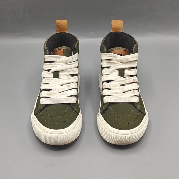 Vans Sk8-Hi Olive Green Size 11.5- Kids Excellent Condition Pre-Owned and Good - Picture 2 of 11